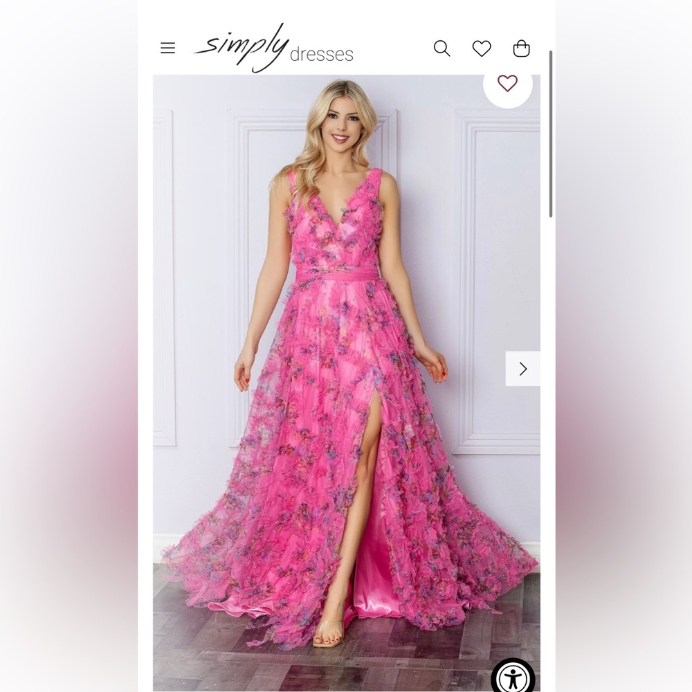 Simply Dresses Vibrant Pink Floral Maxi Dress